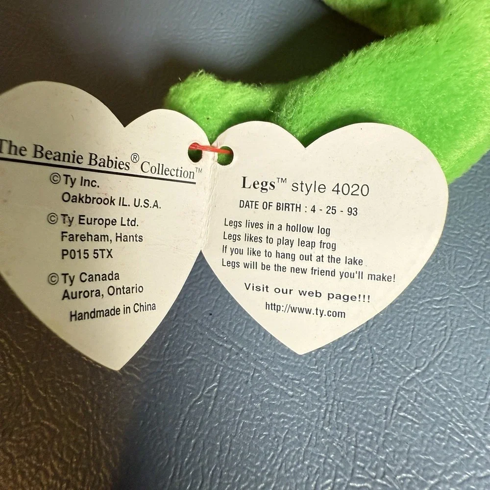 TY Original‎ Beanie Baby 3 Blizzard Seaweed Tag error Legs 1-2000 China 2 Teenie